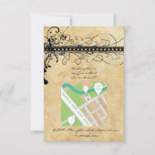 Black Funky Elegant Faire-part de mariage de perle (Devant)