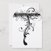 Black Funky Elegant Faire-part de mariage de perle (Dos)