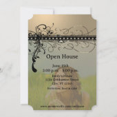 Black Funky Elegant Swirls Invitation de diplôme (Dos)