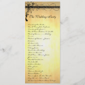 Black Funky Elegant Swirls Wedding Programme (Dos)