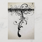 Black Funky Rustic Country Elegant Wedding Menu (Achterkant)