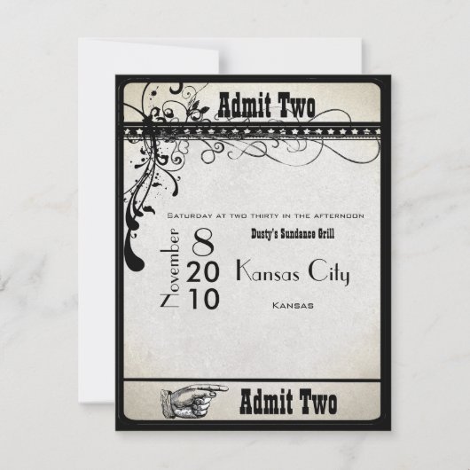 Black Funky Textured Swirls Wedding Response Kaart (Voorkant)
