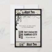 Black Funky Textured Swirls Wedding Response Kaart (Voorkant)