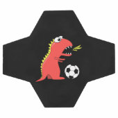 Black Funny Cartoon Dinosaur Soccer Voetbal (Enkel)
