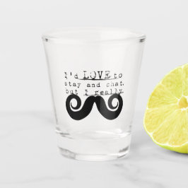 Black Funny Humor I Mustache Shot Glas