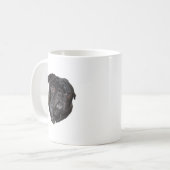 Black Funny Pug Koffiemok (Voorkant links)