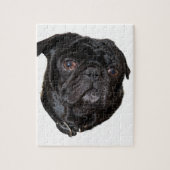 Black Funny Pug Legpuzzel (Verticaal)