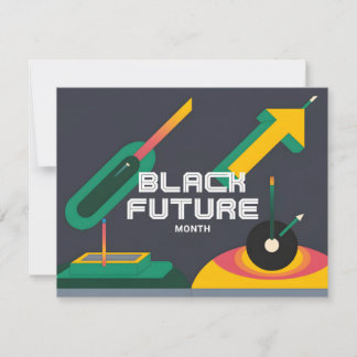 Black Future Month - Vetgedrukte geometrische voor Feestdagenkaart