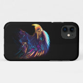 Black Futuristic Neon Eagle Case-Mate iPhone Case (Achterkant (horizontaal))