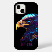 Black Futuristic Neon Eagle Case-Mate iPhone Case (Achterkant)
