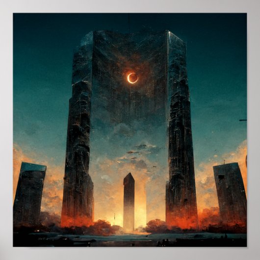 Black Gate Fantasy Sci-Fi Art Poster (Voorkant)