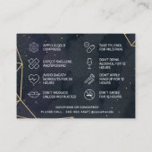 Black Geometric Gold Filler Aftercare Visitekaartje (Achterkant)