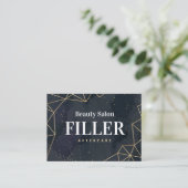 Black Geometric Gold Filler Aftercare Visitekaartje (Staand voorkant)