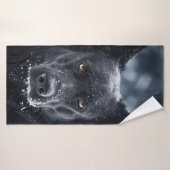 Black German Shepherd (Serviette de bain)