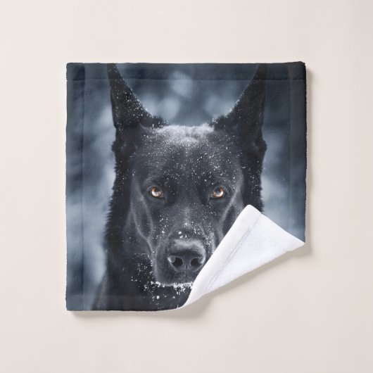Black German Shepherd (Gant de toilette)