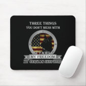 Black German Shepherd American Flag Three Things Y Muismat (Met muis)