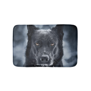 Black German Shepherd Badmat