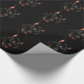 Black German Shepherd Cadeaupapier (Hoek)