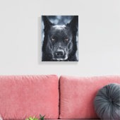 Black German Shepherd Canvas Afdruk (Insitu (Woonkamer))