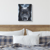 Black German Shepherd Canvas Afdruk (Insitu (Slaapkamer))