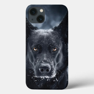 Black German Shepherd iPhone 13 Hoesje