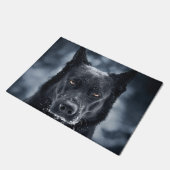 Black German Shepherd Deurmat (Schuin)