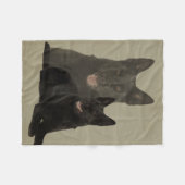 Black German Shepherd Dog - GSD Fleece Deken (Voorkant (Horizontaal))