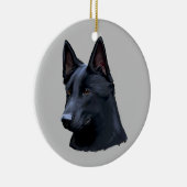 Black German Shepherd Dog Keramisch Ornament (Rechts)