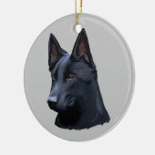 Black German Shepherd Dog Keramisch Ornament (Links)