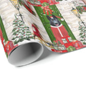 Black German Shepherd Dog Kerstmis Cadeaupapier (Rol Hoek)