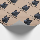 Black German Shepherd Dog Name Cadeaupapier (Hoek)
