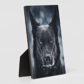 Black German Shepherd Fotoplaat (Zijkant)