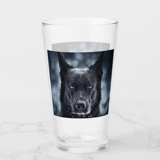Black German Shepherd Glas (Voorkant)