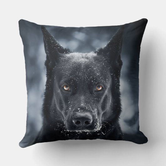 Black German Shepherd Kussen (Achterkant)