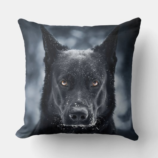 Black German Shepherd Kussen (Voorkant)