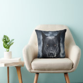 Black German Shepherd Kussen (Stoel)