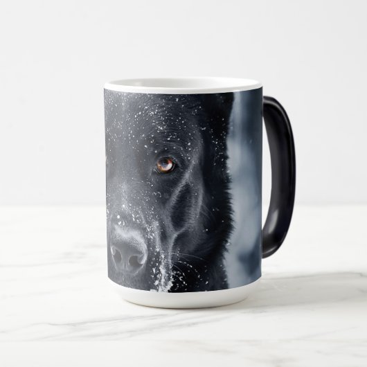 Black German Shepherd Magische Mok (Voorkant rechts)