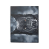 Black German Shepherd Notitieblok (Gedraaid)