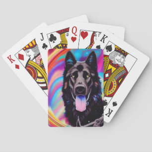 Black German Shepherd Pokerkaarten