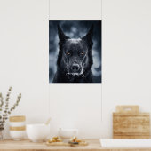 Black German Shepherd Poster (Keuken)