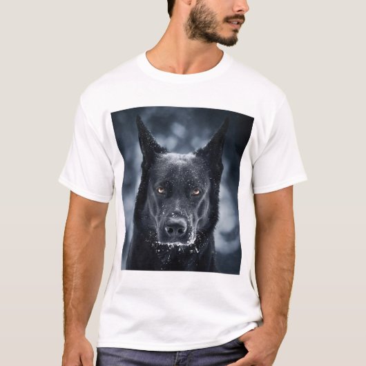 Black German Shepherd T-shirt (Voorkant)