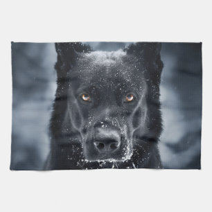 Black German Shepherd Theedoek