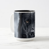 Black German Shepherd Tweekleurige Koffiemok (Voorkant links)