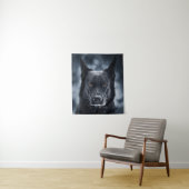 Black German Shepherd Wandkleed (In situ)