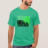 Black Get Lucky Clover St Patrick Green Mannen T-s
