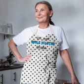 Black gingham check grill master gepersonaliseerd schort