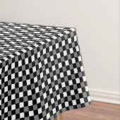 Black Gingham Check Tafelkleed (Voorbeeld)