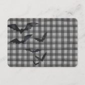 Black Gingham Cute Ghost Books for Baby Insert Informatiekaartje (Achterkant)