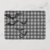 Black Gingham Cute Ghost Diaper Raffle Insert Informatiekaartje (Achterkant)