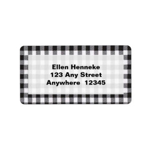 Black Gingham Etiket